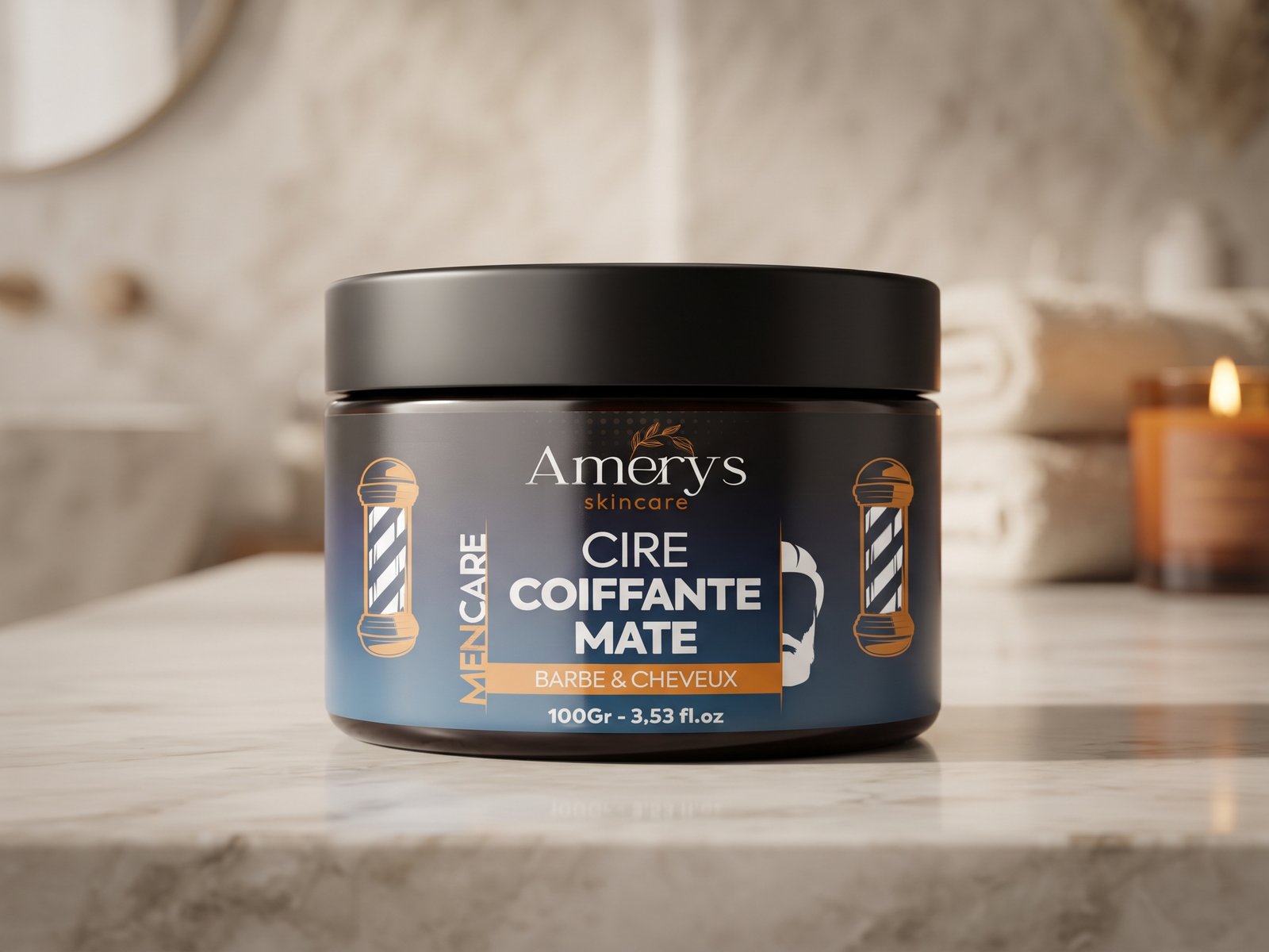 Cire Coiffante Mate Barbe & Cheveux 100Gr